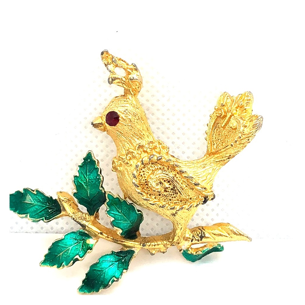 VTG MYLU Christmas Brooch